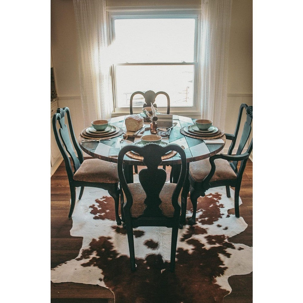 Patina Turquoise 16 Piece Ceramic Southwestern Rustic Cabin Dinnerware Set with Plates, Bowls and Mugs
