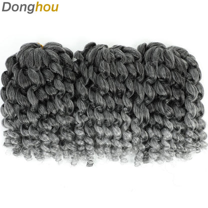 1-4 Pacotes 2X Ringlet Wand Curl Jamaican Bounce 8 polegadas Sintético Wand Curl Twist Braids Hair Crochet Cabelo Cacheado Extensões 20 Raízes