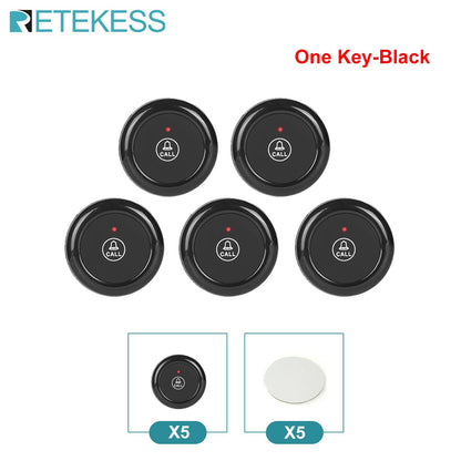 Sistema de chamada para garçons de restaurante com narguilé Retekess TD112, pager de relógio à prova d'água, botões de chamada de garçom TD032 para bar, café, clínica, hotel
