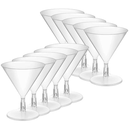 10 Pcs Wine Glass Party Cocktail Glasses Plastic Champagne Whiskey Cup Martini Coupe Abs Cups Bulk