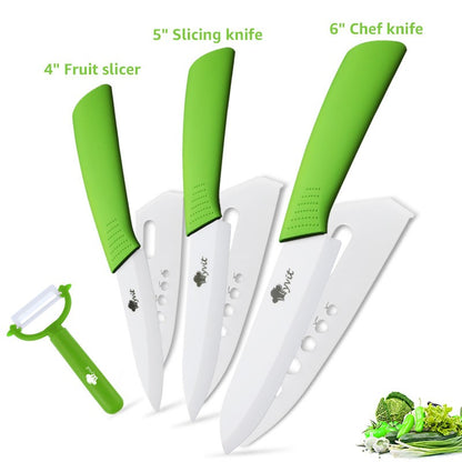 Conjunto de Facas de Cerâmica para Cozinha Profissional Faca de Cerâmica 3 4 5 6 Polegadas Faca de Descascar Frutas à Prova de Ferrugem para Fatiar Cortar Legumes