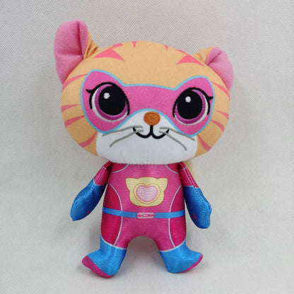 Super Kitty Team Crystal Super Soft Plush Toy Doll Blue Kitten Green Kitten Yellow Kitten Doll Children's Toy Holiday Gift