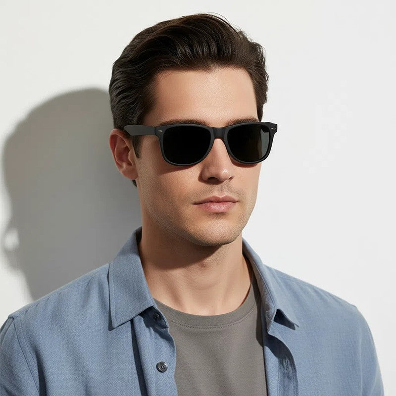 Classic Square Polarized Sunglasses Men Women Retro Black Sun Glasses Male Female Fashion Summer Anti Glare Driving Shades