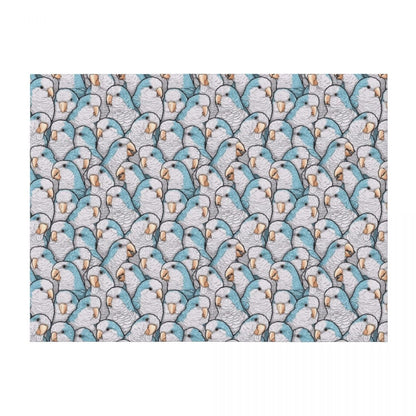 Blue Quaker Monk Parakeets Throw Blanket Flannels Comforter Kid'S sofa bed Blankets