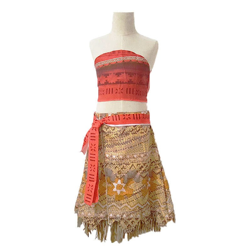 Disney NEW Moana Episode 2 Movie Costume Princess Vaiana Role Play Dress Girls Carnival Outfit Toddler Polynesian Beach Dress
