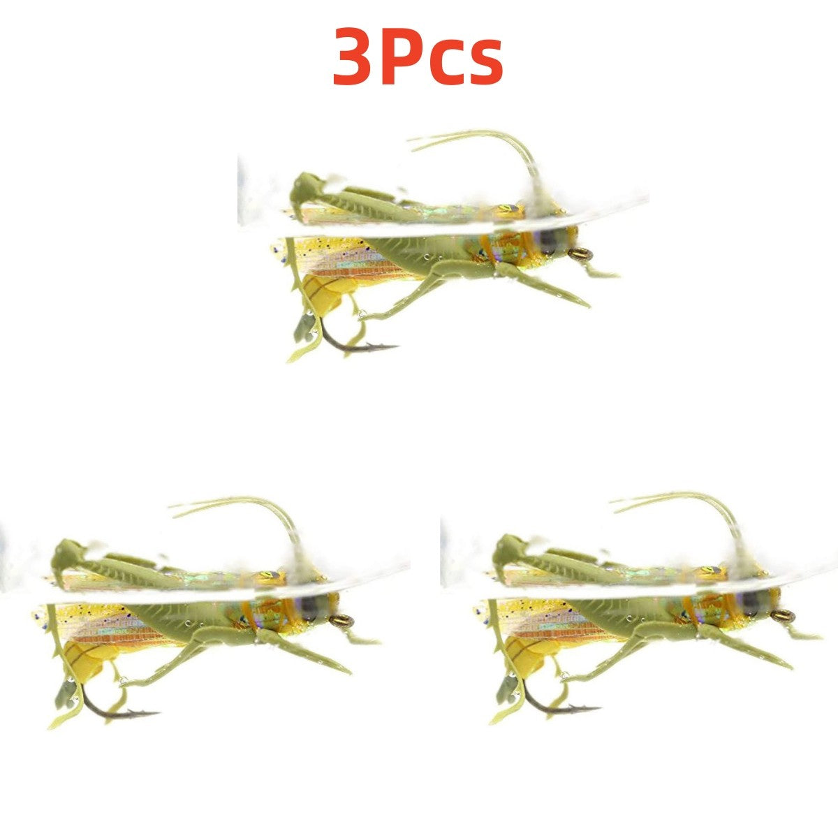 Isca de pesca biônica de insetos Gafanhoto Minnow Iscas duras Crankbait Iscas artificiais Bass Carpa Lúcio Material de pesca 1~4 peças