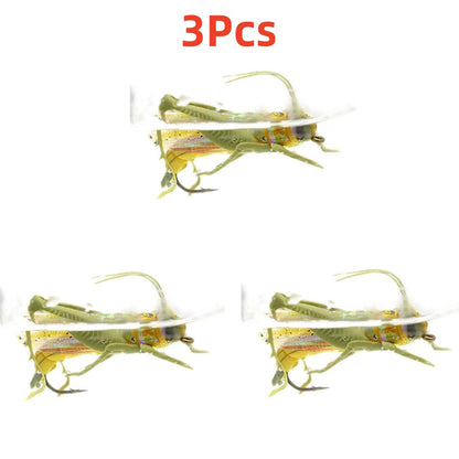 Isca de pesca biônica de insetos Gafanhoto Minnow Iscas duras Crankbait Iscas artificiais Bass Carpa Lúcio Material de pesca 1~4 peças
