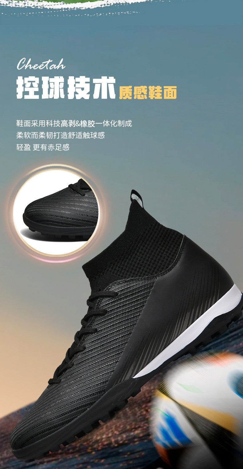 Men Fast Soccer Shoes Professional TF/FG Indoor Futsal Football Field Boot Unisex Society Cleats Long Spikes Sneaker Comfortable