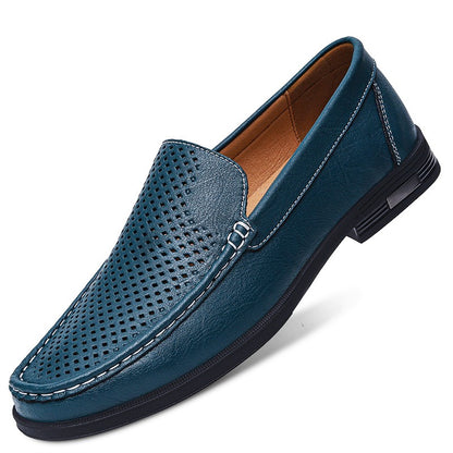 Genuine Leather Slip on Loafers Men Formal Dress Shoes Office Driving Wedding Party Mocasines Hombre Big Size Casual Shoes