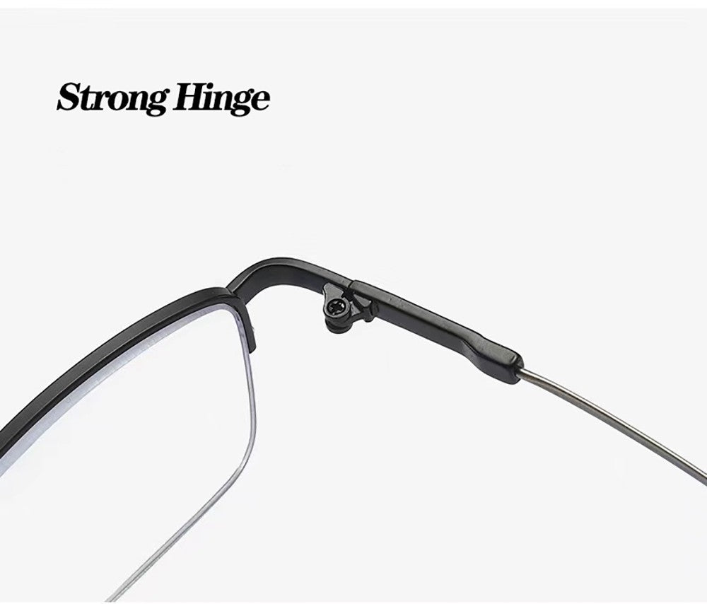 Progressive Men's Eyeglasses Frame Multifocal Reading Glasses Anti Blue Light Eyewear Near Far Sight Glasse escuadras de metal+4