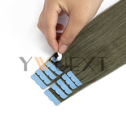 Cabelo Humano em Fita Mini YWUEXT em Cores Fantasia 12-20 polegadas Liso Natural Sem Costura Extensões de Cabelo em Fita para Penteado de Saída