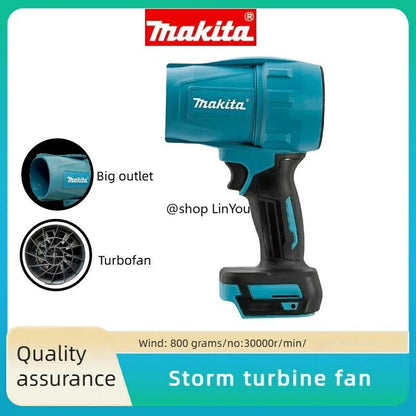Soprador Turbo Jet Fan Violento Makita 30000RPM 18V, Espanador Elétrico, Velocidade do Vento Turbo, Ferramenta Recarregável para Limpeza Automotiva