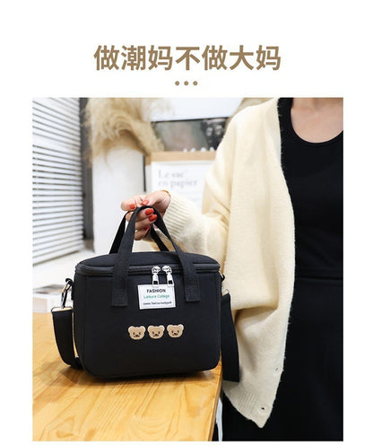 Cartoon Bear Mommy Bag Baby Feeding Bottle Cooler Bag Thermos for Children Thermal Infant Thermo Bottles Mother Kids