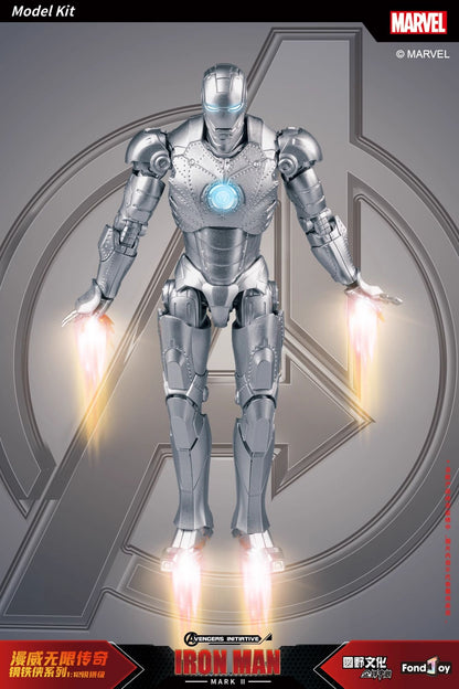 26CM Fondjoy Original Iron Man 1/7 MK42 MK43 1/12 MK1 MK2 MK3 MK4 MK5 MK6 Assembled Tony Stark Action Figure Collect Toy Gift