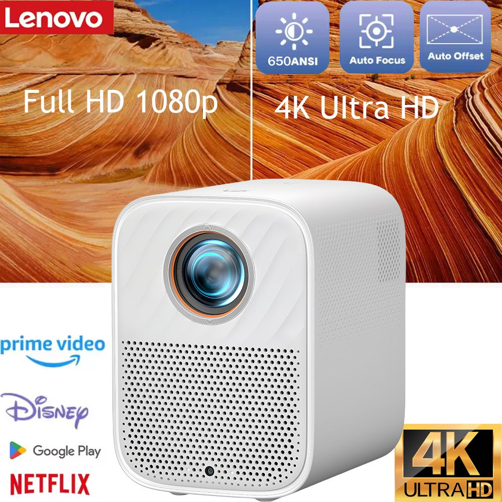 Lenovo Xiaoxin 100S Projector 650 ANSI 4K Full HD 1080P Auto Focus Wifi6 Portable Projector 360 PTZ Support Smart Home Theater