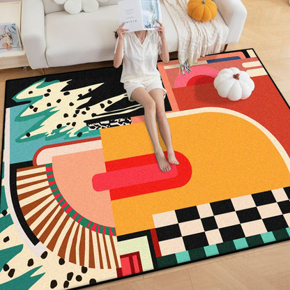 Creative Design Living Room Carpet Colorful Trendy Fluffy Non-slip Parlor Table Floor Mat Children Bedroom Bedside Rug ????? ???