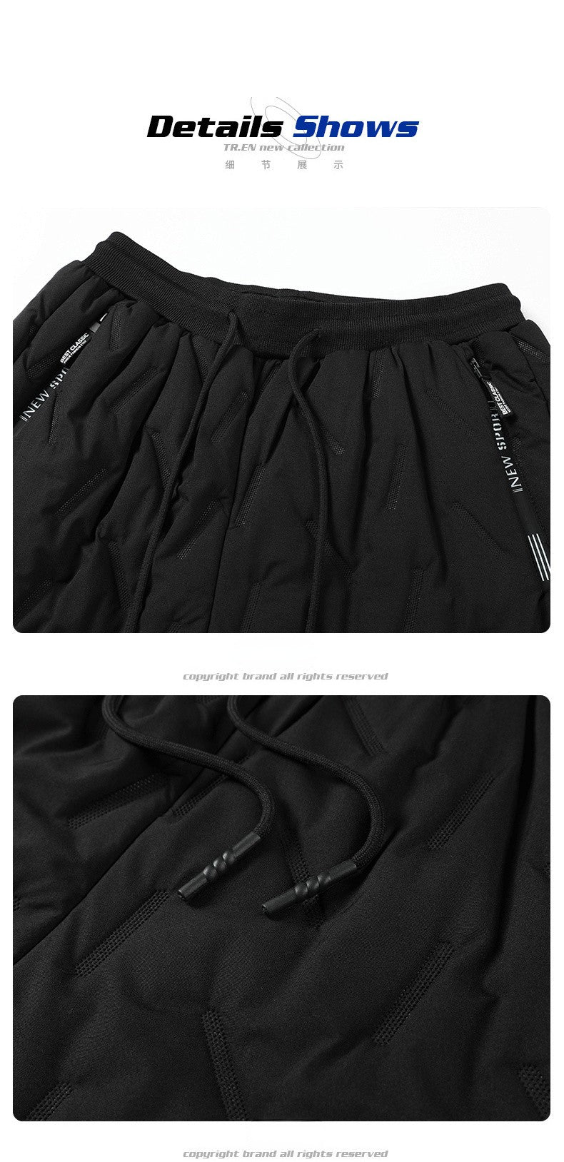 Cotton Pants Men Winter Lambswool Padded Thickened Warm Men Pants Hundreds of Large Size Men Windproof Down Cotton Pants
