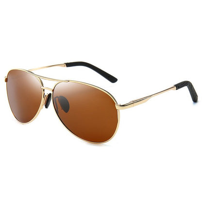 Óculos de Sol Polarizados Masculinos com Armação de Metal para Aviação Cores Variadas Óculos de Sol Masculino Piloto Visão Noturna e Diurna para Dirigir