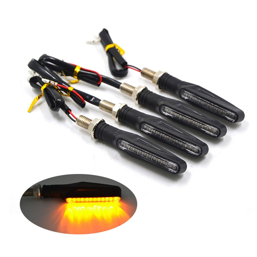 1/2/4pcs LED Motorbike Lampe LED Turn Signal Light Super Bright Amber Flasher Light Universal Motorcycle Turn Signal Indicator