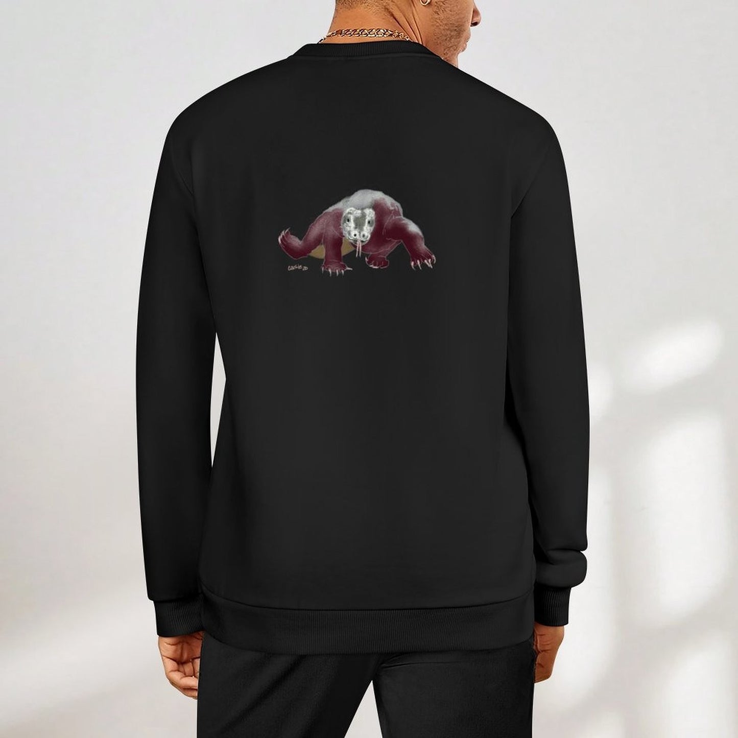 Komodo Dragon Pullover anime clothing men's winter sweater men's clothes anime clothes sweatshirt