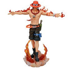 Anime One Piece Ace Glowing Figure 27cm Cross Arm Pose Night Light Decor Model
