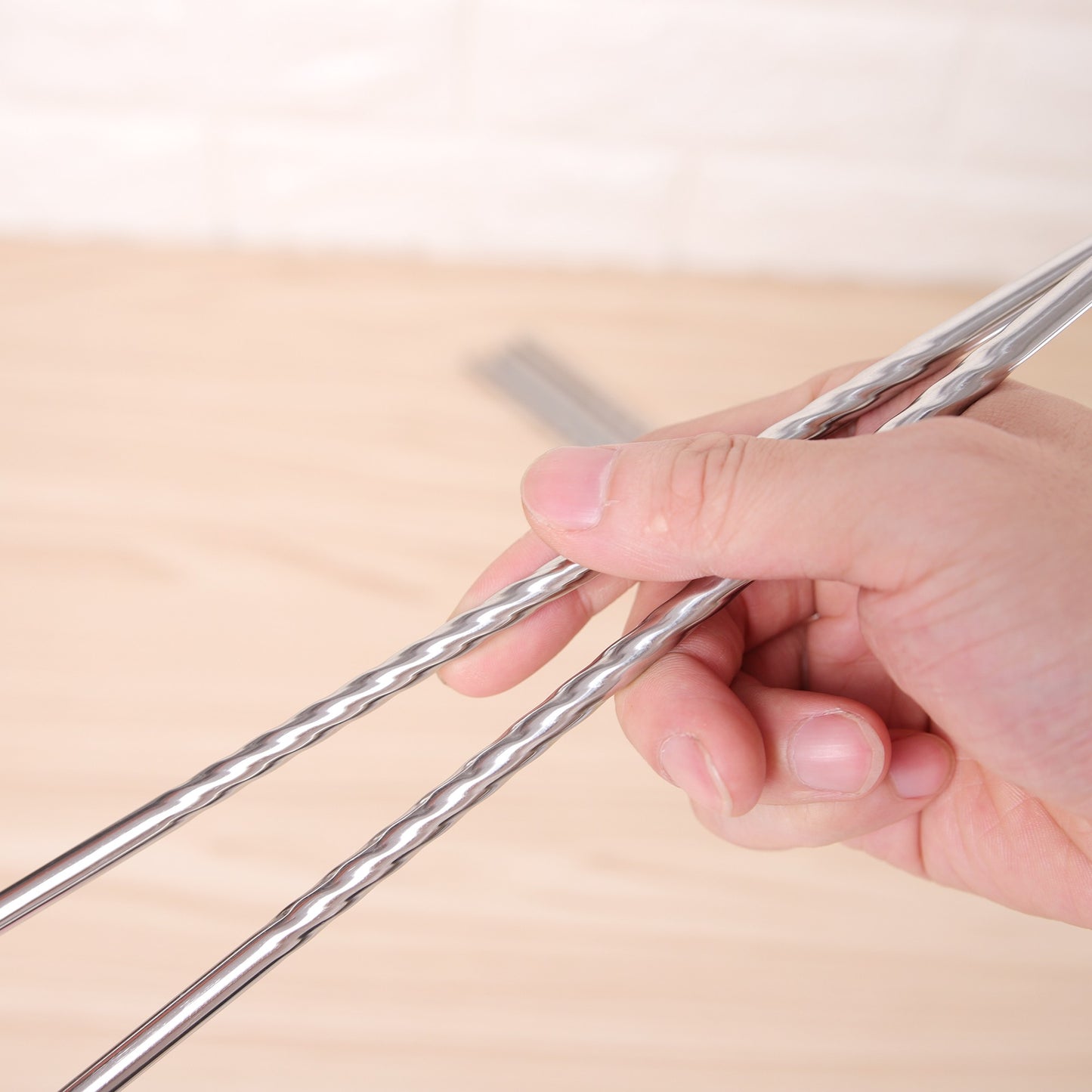 Varetas de Culinária Longas para Cozinha, Hashi de Metal, Utensílios de Cozinha, Hashi Doméstico, Prático