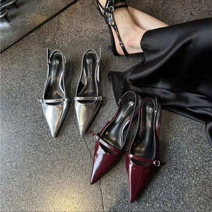 High Heels Women's Empty Single Shoes 2025 New Spring and Summer Bag Head Stiletto Sandals