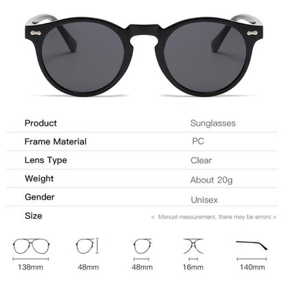 2024 Polarized Sunglasses Men Women Brand Designer Retro Round Sun Glasses Vintage Male Female Goggles UV400 Oculos Gafas De Sol