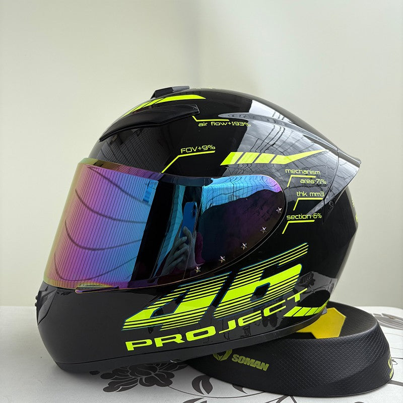 Capacete de Moto Fechado Masculino Feminino DOT Inverno Antiembaçante Impermeável Para Pilotagem De Moto Capacete Motocross