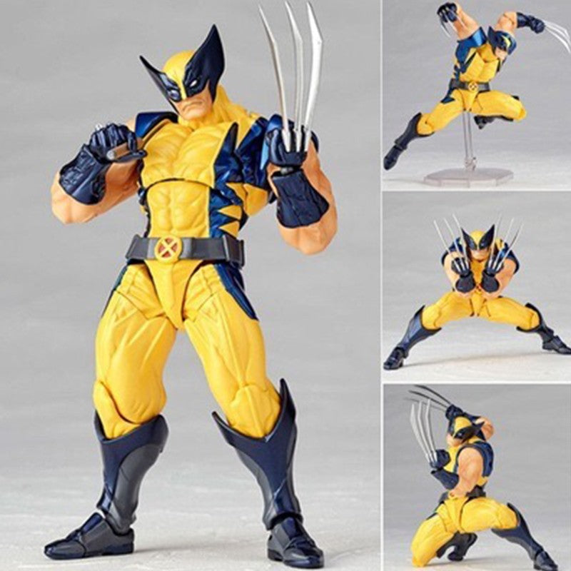 Amazing Yamaguchi Deadpool & Wolverine Boneco de Ação Colecionável PVC 16cm Mutantes X-Men Ultimate Super Herói Modelo Boneco Presente