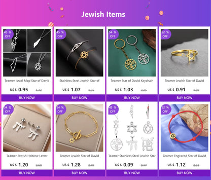 Teamer Mapa de Israel Estrela de Davi Colar com Pingente para Mulheres Homens Colar Judeu de Aço Inoxidável Joias Étnicas Nacionais Atacado
