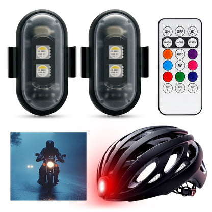 Acessórios de LED para Moto, Luzes Estroboscópicas RGB APP e Controle Remoto para Motocicleta, LED à Prova D'água para Moto