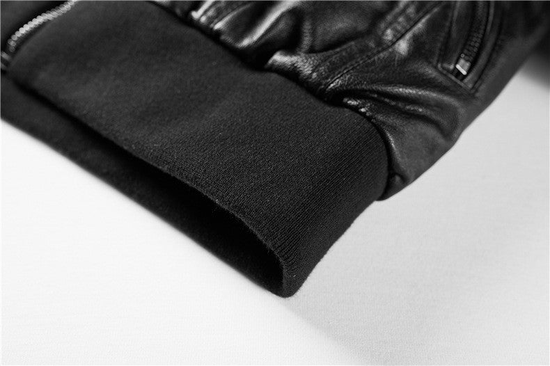 Autumn and Winter Women's Motorcycle Leather Jacket Short Hooded Detachable Hood Jacket Slim Fit Plus Suede Leather Jacket Women