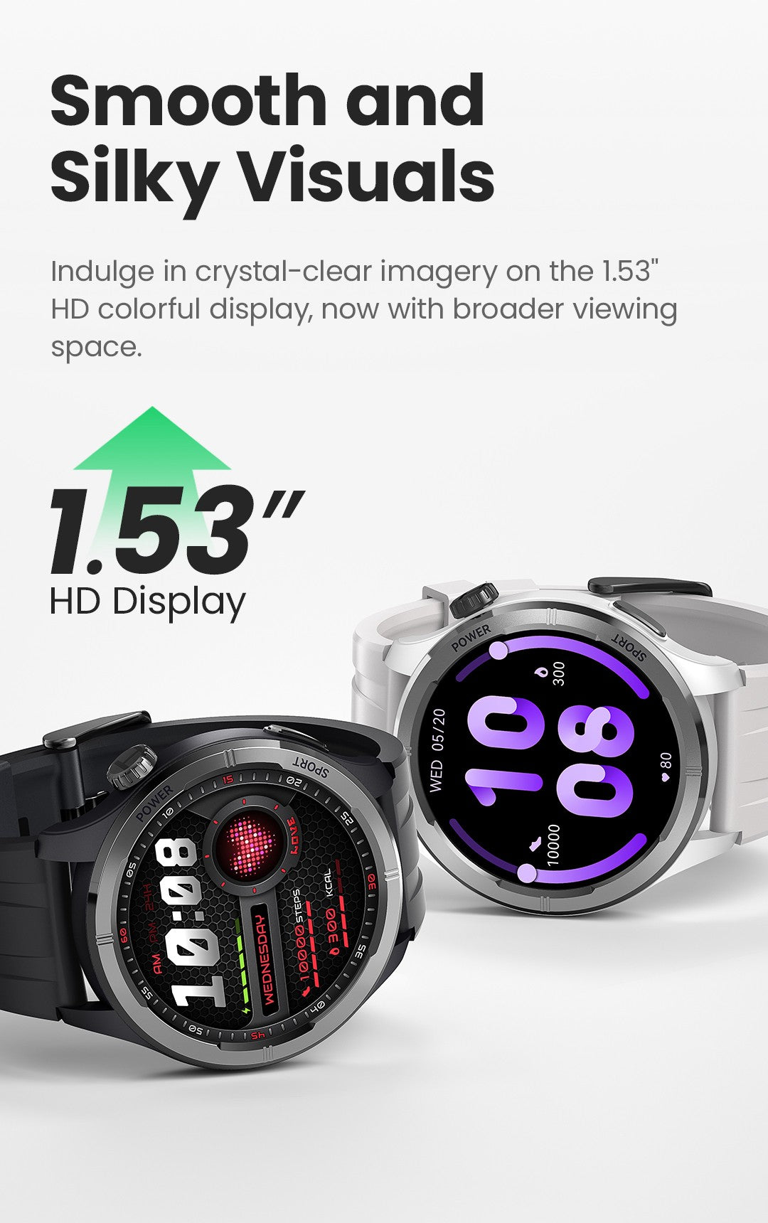 Smartwatch HAYLOU Solar Neo Tela HD de 1.53'' Monitoramento de Saúde 24H Chamada Bluetooth Smartwatch Masculino Feminino Relógios Esportivos Inteligentes