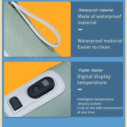 Portable Baby Bottle Insulation Sleeve, Baby Milk Insulation Device with LCD Screen, USB Insulation Bottle for Car Travel, Porta