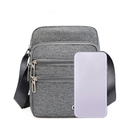 Men's Shoulder Bag Business Leisure Large Capacity Portable Handbag Zipper Multi Layer Waterproof Summer Male's Crossbody Bags