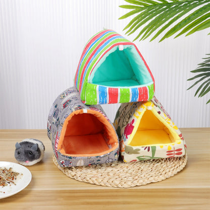 Inverno Bonito Desenho Animado Coelho Esquilo Mini Gaiola Ninho de Porquinho-da-Índia Pequenos Animais Ratos de Estimação Cama Casa de Hamster Quente Macia