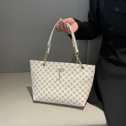 2024 Autumn and Winter New Presbyopic Handbag Shoulder Bag Large Capacity Tote Bag Women's Bag