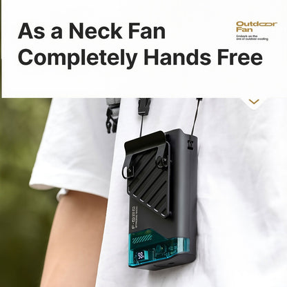 Portable Waist Fan with Belt Clip Light Mute Five Hole New Neck Hanging Fan Suitable for Outdoor Travel of Office Desk