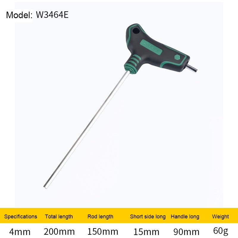 WYNN'S T-Handle Allen Wrench Metric Long Arm Ball/Flat End Hex Key Wrench 1.5-12mm Home Auto Bike Repair Hand Tool Screwdriver