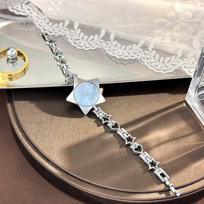 New Creative Fashion Minimalist Holiday Star Bracelet Watch Jewelry High-End Ladies Quartz Watch Elegant Timepiece Accessory