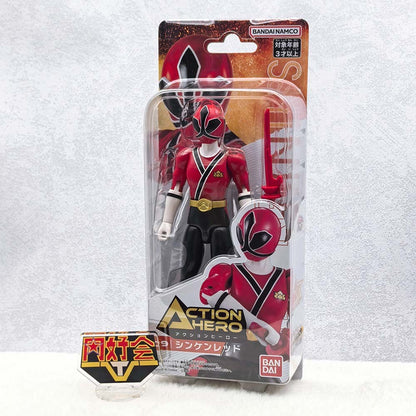 Em estoque, original Bandai Action Hero Super Sentai Power Rangers Coleção Red Rangers Bonecos de Ação Modelo Brinquedo Presente