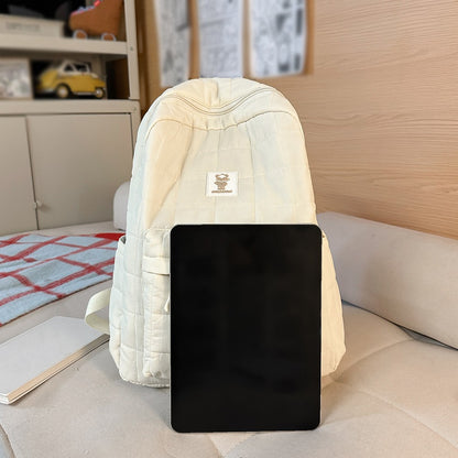 Minimalist New Fashionable Backpack Korean Edition Casual Cotton Backpack Commuter Backpack