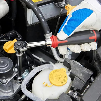 Conjunto de Soquetes de 46 Peças com Encaixe de 1/4", Chave Catraca Métrica com Soquetes CR-V de 4-14mm, Kits de Ferramentas Mecânicas para Reparo Automotivo Doméstico