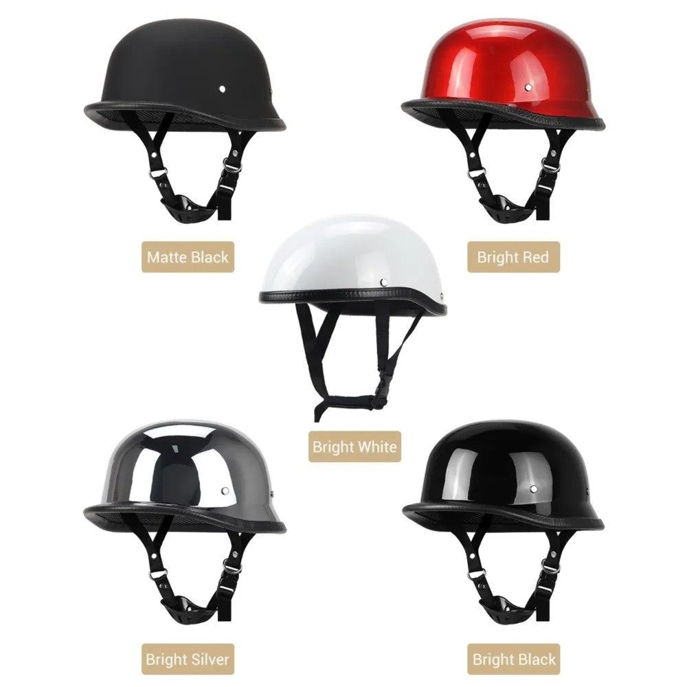 Capacete De Moto Retro Alemão Vintage Moto Capacete DOT Certificação Meio Capacete Homens Mulheres