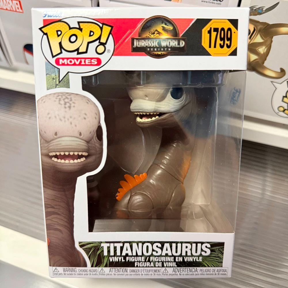 Funko Pop Jurassic World Rebirth Model Titanosaurus#1799 Boneco de Ação Carnotaurus#1804 Boneco Diabloceratops#1803 Ornamento de Brinquedo