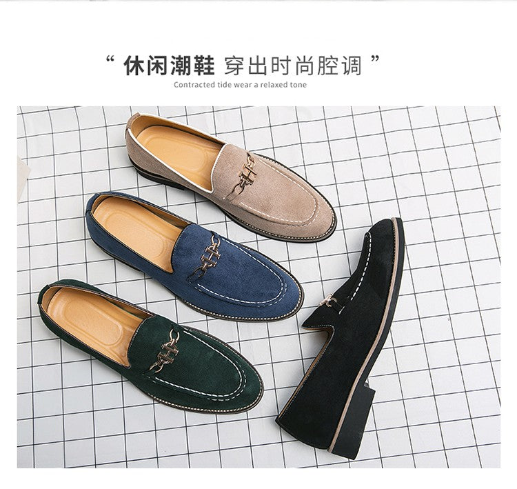 Fashion Brand Men Suede Leather Shoes Comfortable Pointed Social Shoe Male Driving Shoes Luxury Flat Loafers Men zapatos hombre