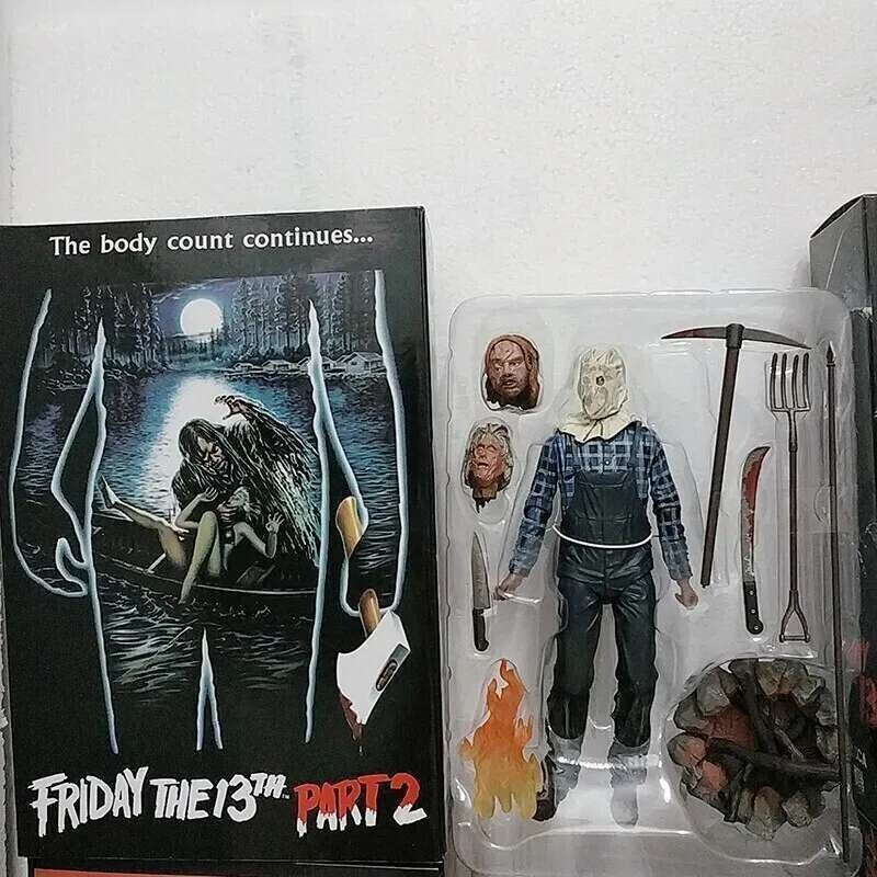 O 13º Brinquedo de Figuras NECA Sexta-Feira 13 Freddy Jason Voorhees Figura de Ação de Sangue Modelo Colecionável do Jason Presentes de Natal Halloween