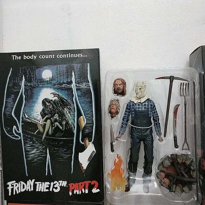 O 13º Brinquedo de Figuras NECA Sexta-Feira 13 Freddy Jason Voorhees Figura de Ação de Sangue Modelo Colecionável do Jason Presentes de Natal Halloween