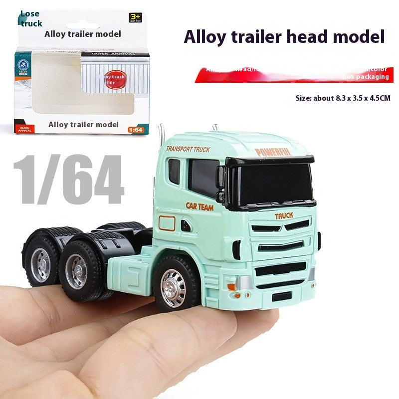 Modelo de Cabine de Caminhão em Liga 1:64, Estilo Retrô com Motor de Fricção, Brinquedo Perfeito para Crianças, Item de Colecionador em Miniatura